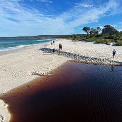 Nature's power. This running river completely disappeared and most of the sand returned overnight