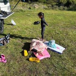 Both cooked after a big day riding waves