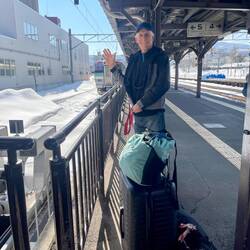 On the first leg of our journey to Furano.
