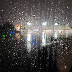 Singapore Airport @ night and rain