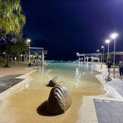 Large free man made pool/beach Cairns open the the public, they even added sand!