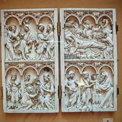 ДИпТиХ С ИЗОБРАЖЕНИЕМ СЦЕН ИЗ ЖизНИ МАДОНнЫ Франция. Вторая половина ХІV в.