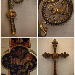 Навершие посоха. Лимож. XIII. и Крест процессионный. Париж. XIV в