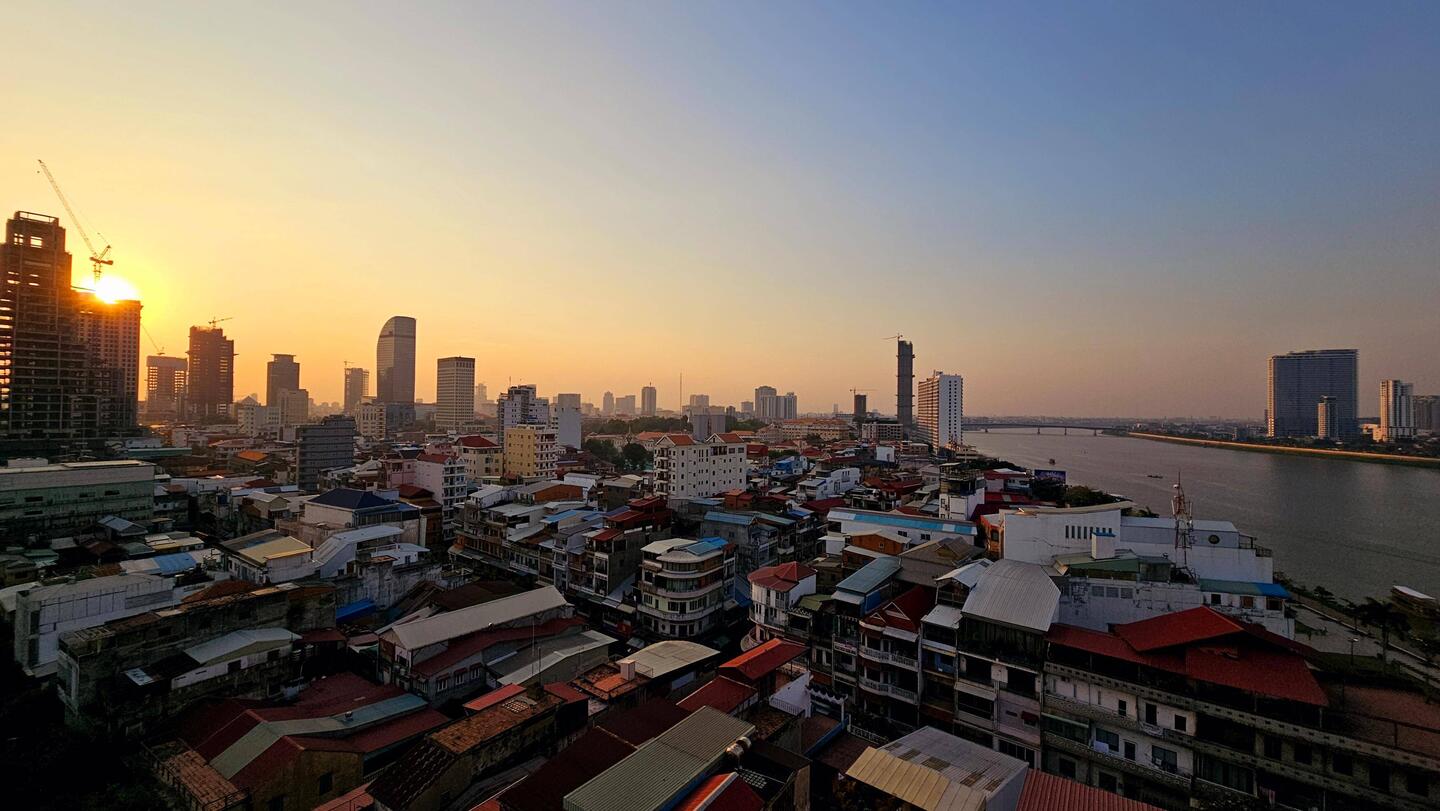 Skyline of Phnom Penh.