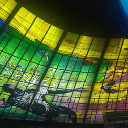 Dome of light, aka some nice glass painting in the metro station