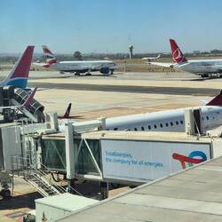 Unser Flieger nach Joburg