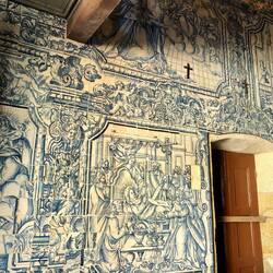 Eine alte Bildmalerei der ansässigen Kapelle