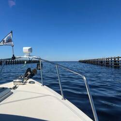 The old barge fender rails leading into Lake George
