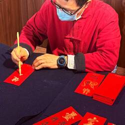 A master calligrapher at work in the Confucius temple
