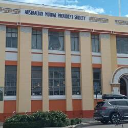 Australian Provident Society, built before 1931. Society played a vital role in financing reconstruc