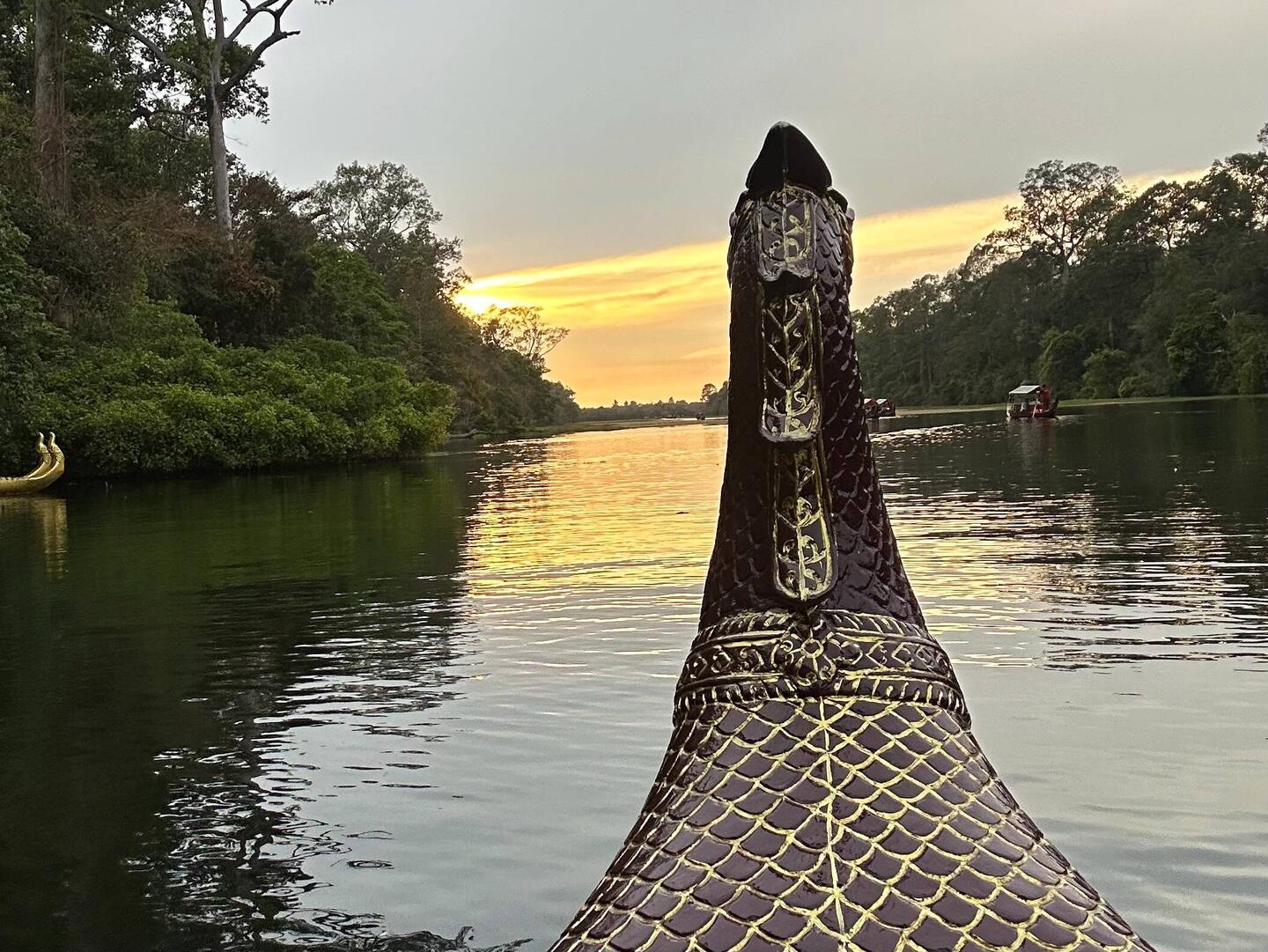 Sailing into the sunset.