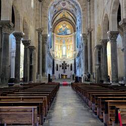 Inside the cathedral.