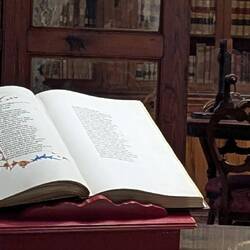 Inside the library of Museo Mandralisca