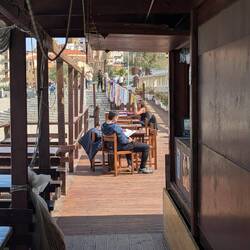 A cappuccino on the beach, but ALWAYS before noon