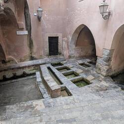 The ancient laundry, where a stream washed the water to the sea. Used into the 1970's