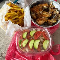 Delicious Piri Piri chicken meal