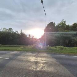 Campingplatz mit düsteren Wetteraussichten für unsere Tour