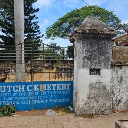 Dutch cemetery from the 18th century. Kochi has Dutch, Portuguese, and British influences.