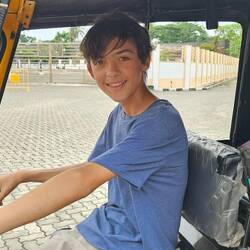 Thomas in the tuk-tuk