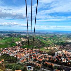 Wieder runter mit der Seilbahn
