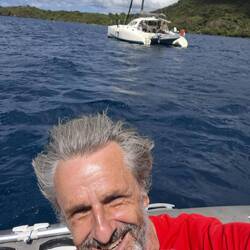 ...but some nice sailors gave 1 l of gasoline to us :)))