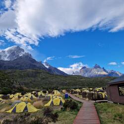 Zältstadt im Refugio Paine Grande