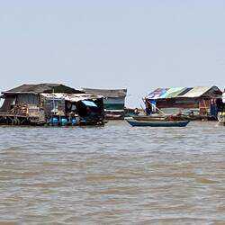 Floating homes on Tonle Sap.
