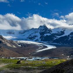 One of the glaciers that once reached all the way to the sea — St Andrews Bay, SGI.