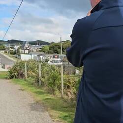 Mark again taps his inner kid. At least this time he doesn't hit his butt. 🤭