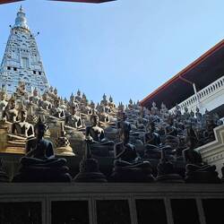 You get a sense of the different styles in play in the temple here.