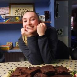 Und zum Abschied habe ich Brownies gebacken
