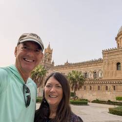 Outside the Cathedral of Palermo
