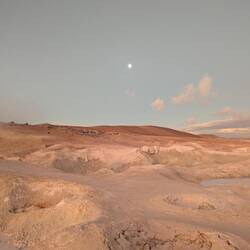 Die Reste von einem Riesigen Vulkan Krater