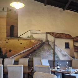 Da rechts haben wir gesessen.