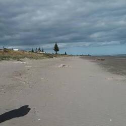 Waekanae beach walk, on a clear morning you can seethe south island