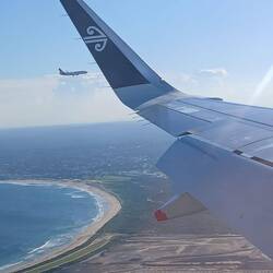 Another flight arriving at the same time as us