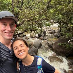 River running through Mossman Gorge behind us