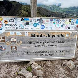 Höchster Punkt auf dem Trail 3.930.m