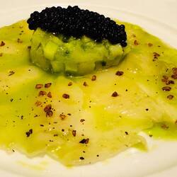 Jumbo scallop carpaccio