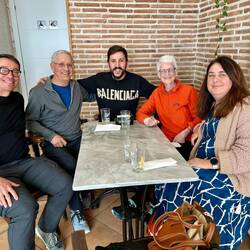 Meeting Stevan, the owner (center)