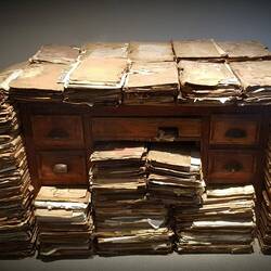 A work of modern art: "The Office", Antioquia Museum.