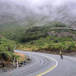 That area just over the biker's head is the other side of the tunnel we went through.