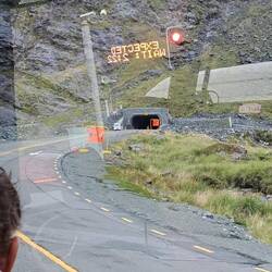 Part of the drive included a tunnel through a solid granite mountain.