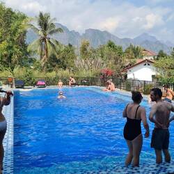 Das Hostel hat auch einen schönen Pool