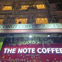 The Note Coffee shop. Every single inch has a sticky note written by customers