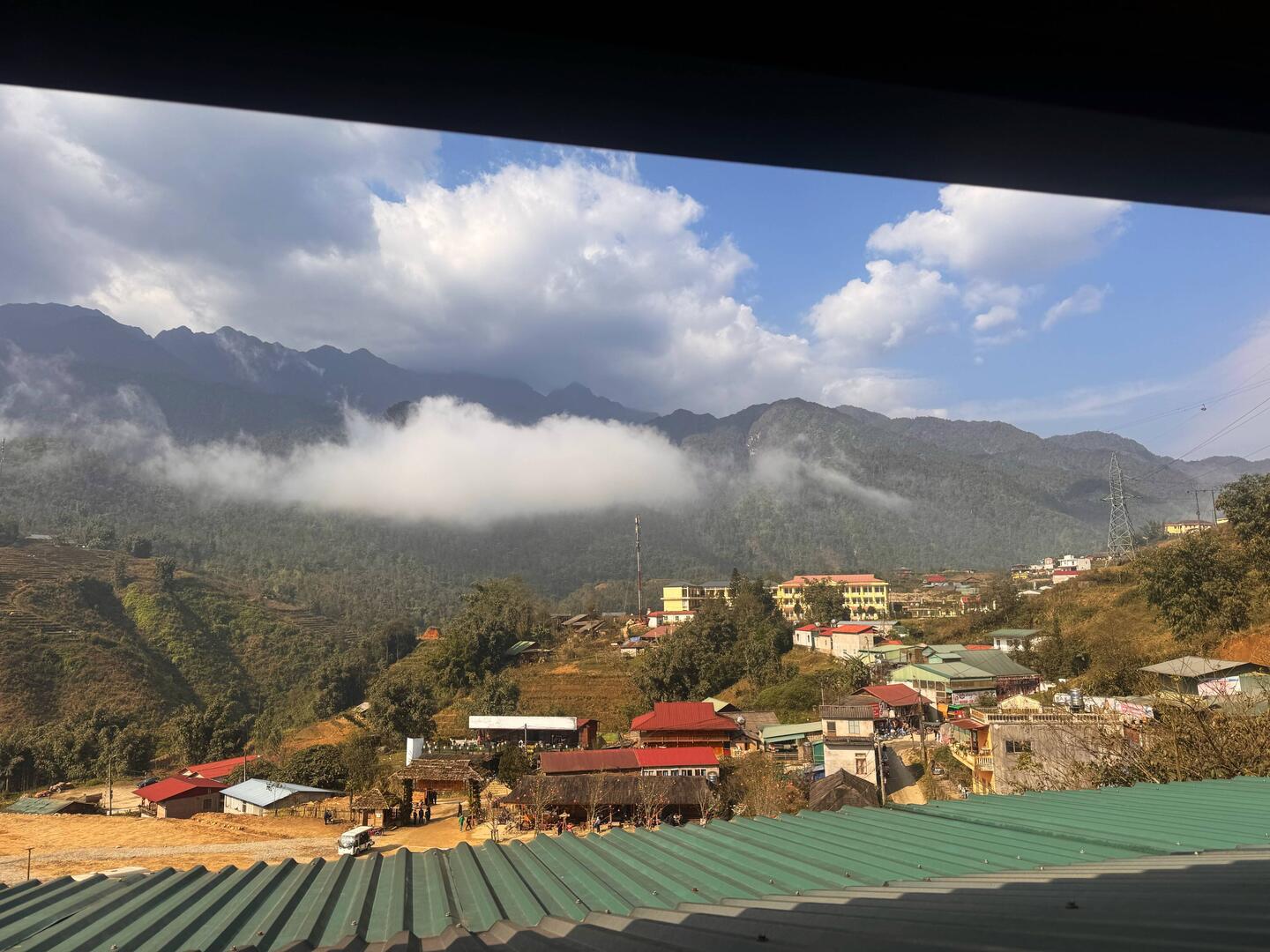 Blick von unserem kleinen Balkon von unserem Zimmer