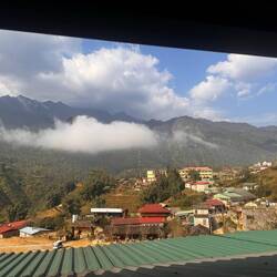Blick von unserem kleinen Balkon von unserem Zimmer