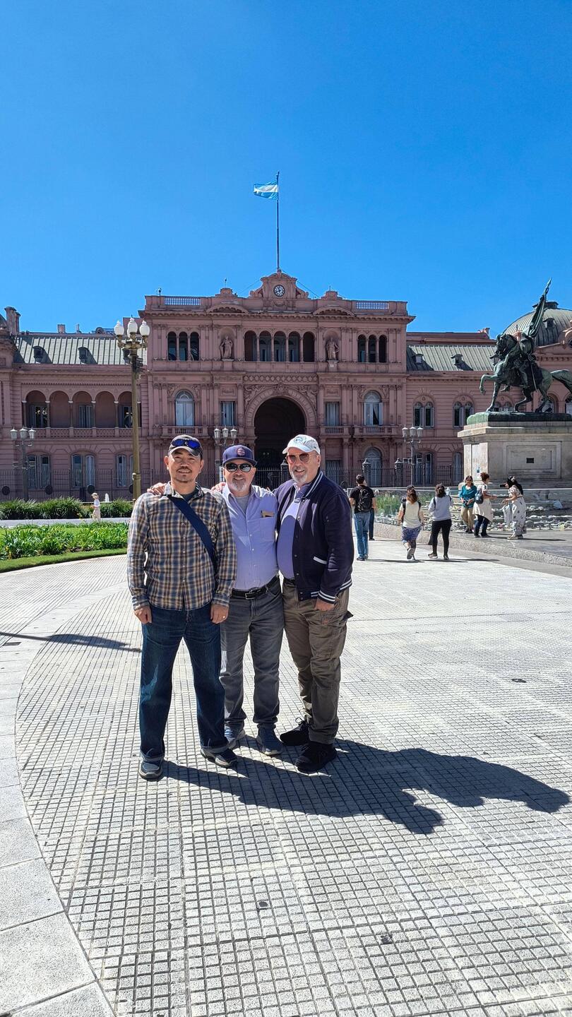 The Casa Rosada, where Eva Peron proclaimed , "Don't cry for me, Argentina".