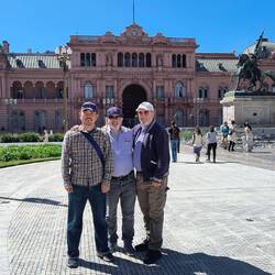The Casa Rosada, where Eva Peron proclaimed , "Don't cry for me, Argentina".
