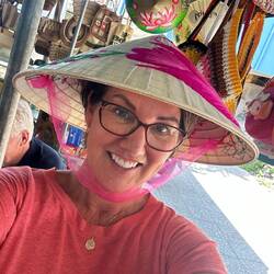Had to try it! Used as: sun hat, rain hat, fan, carry water, & a market basket for fruit & veggies.